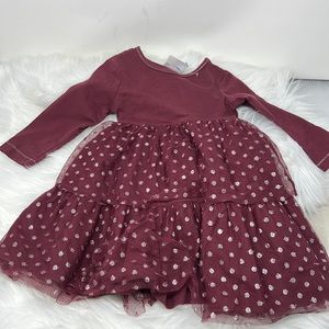 Hanna Andersson girls ruffle tulle layer dress Kids Size (90) US 3
